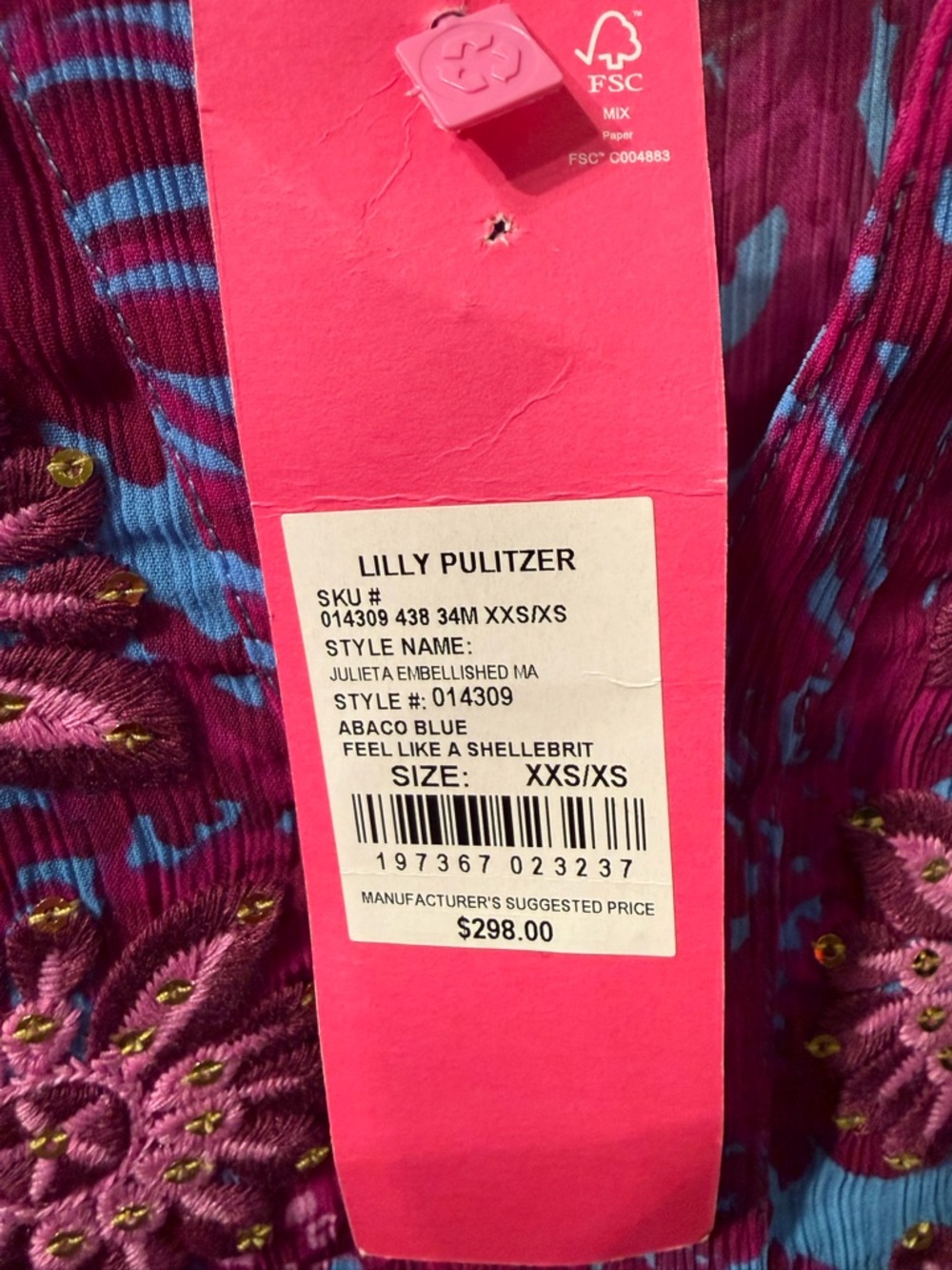 Lilly Pulitzer Julieta maxi caftan abaco blue feels like a shellebrity xxs-small - Picture 7 of 9